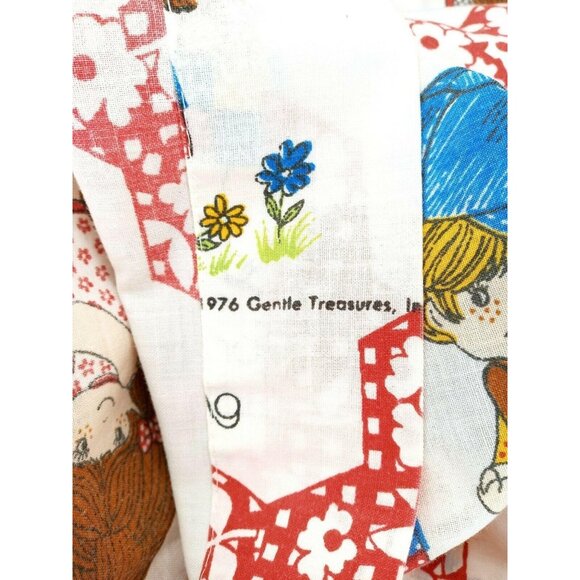Vintage Gentle Treasures Pillowcase Standard Size 1976 Boy Girl Friendship Bibb - Picture 5 of 7